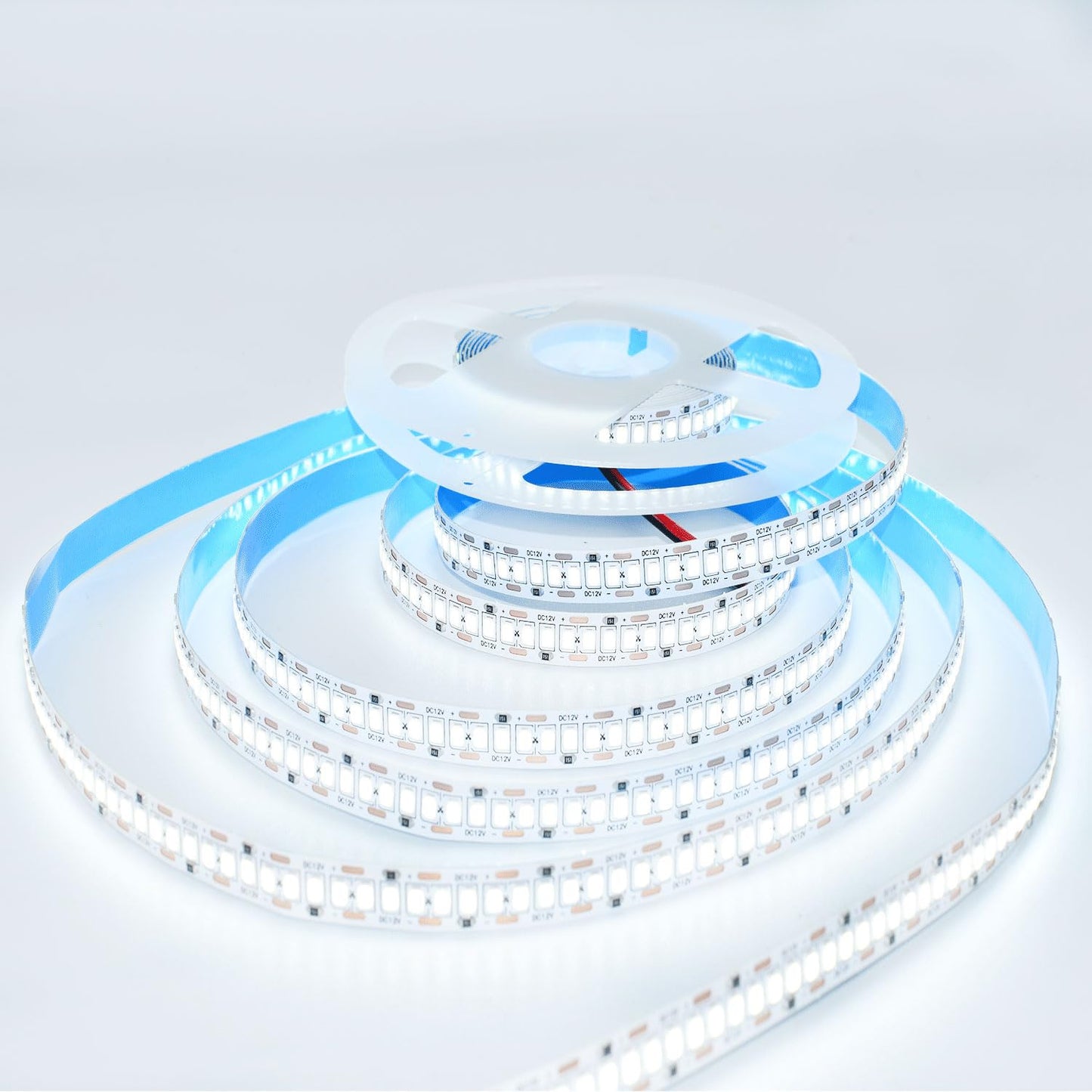 HAASHADA LED Strip Lights, DC12V 5m/16.4ft Dimmable 2835 LED Lights Strip, Super Bright 1200 LEDs 24000LM LED Ribbon Strip Lights Non-Waterproof, 2 Times Brightness Than SMD 5050 (Cool White 6500K)