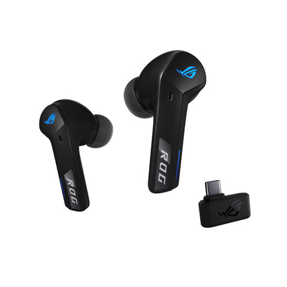 ASUS ROG Cetra True Wireless SpeedNova Gaming Earbuds – Dual-Mode (BT, 2.4GHz), Dirac Opteo, Bone-Conduction AI Mic, Adaptive ANC, 46Hr Battery, for PC, PS5, PS4, Switch, Mobile, ROG Ally/X - Black