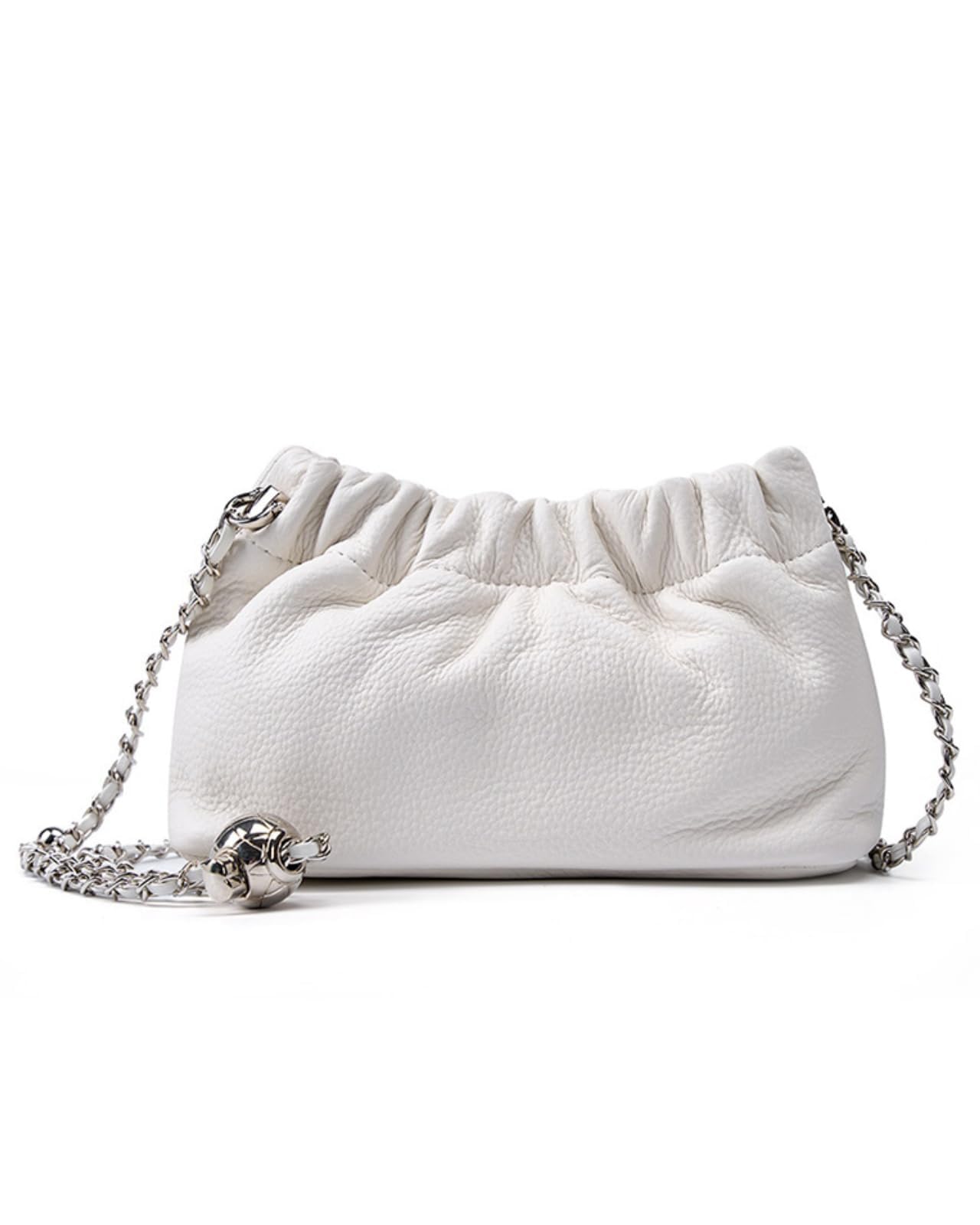 Premium Top-Grain Leather Crossbody Bag for Women Evening Purse, Trendy Dumpling Clutch & Hobo Cloud Shoulder Bag Trendy Dumpling Clutch