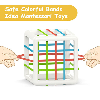 MINGKIDS Montessori Toys for 1 Year Old, 6 Pc Multi Sensory Shape, Toddler Developmental Learning Birthday Gifts, Baby Toys 12 Month