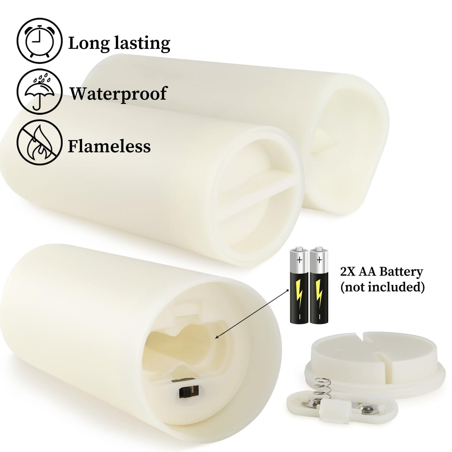 fclayvts 36-Pack LED Flameless Candles with Remote Control - Perfect for Home, Parties, and Special Occasions - Create a Magical Ambiance Effortlessly(Three Sizes)