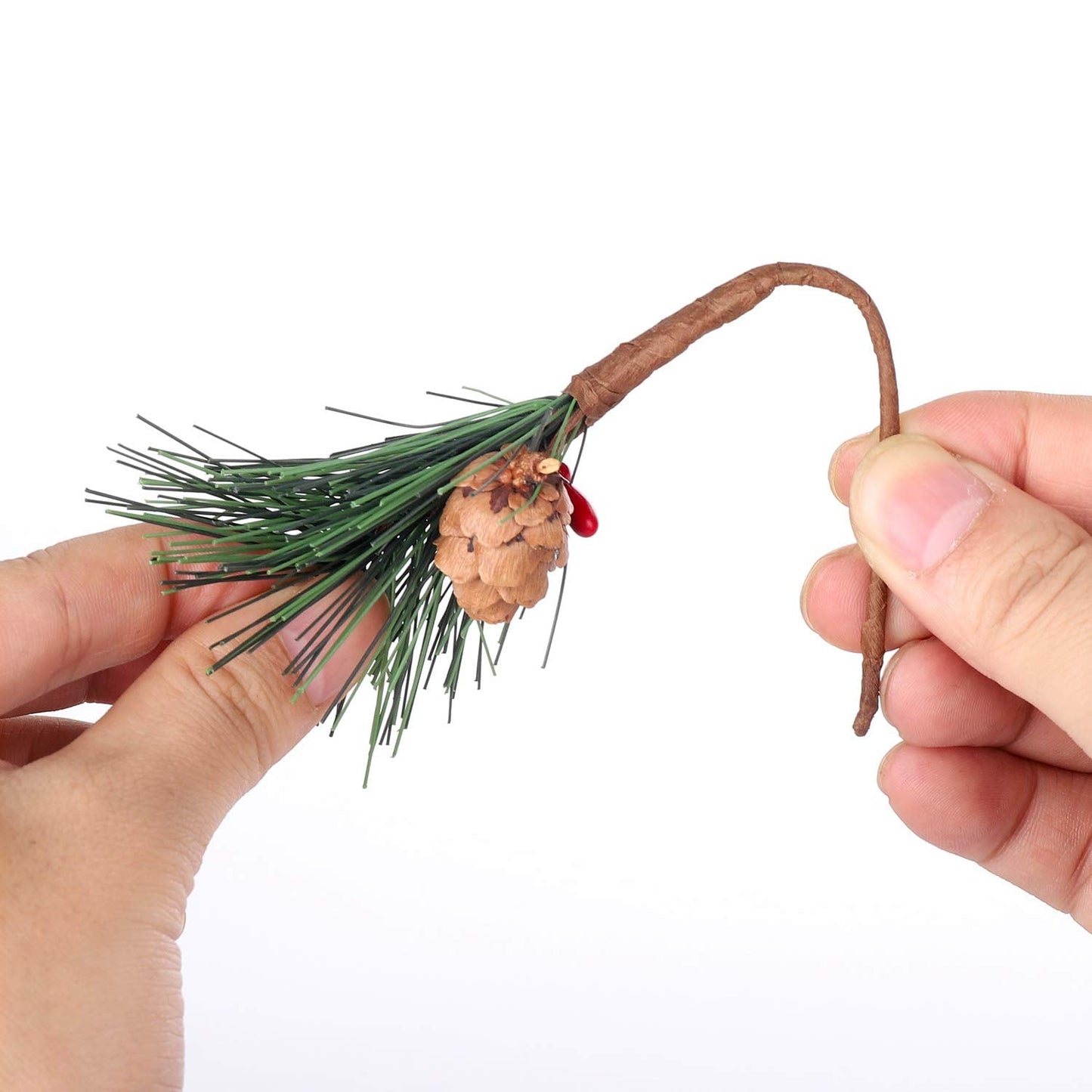 Tmflexe 12Pcs Artificial Pine Picks Artificial Plants Small Pine Picks for Christmas Flower Arrangements Wreaths and Festival Holiday Home Decor, Christmas Decorations