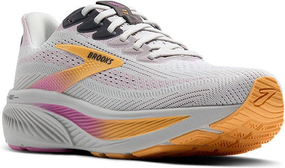 Brooks Women’s Ghost 17 Neutral Running Shoe - Oyster/Apricot/Pink - 8.5 X-Wide