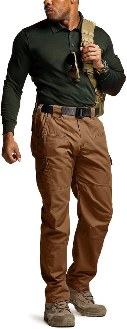 CQR Men's Tactical Pants - Lightweight Water-Resistant Cargo Pants for Hiking | EDC Outdoor Apparel