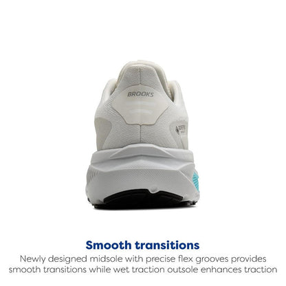 Brooks Women’s Ghost 17 GTX Waterproof Supportive Running & Walking Shoe - Coconut/Oyster/Blue - 9.5 Medium