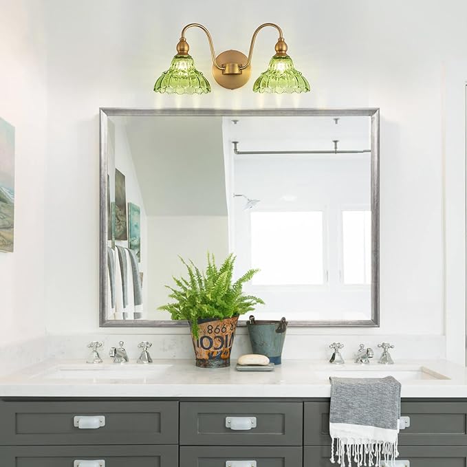 Vintage 2 Light Bathroom Vanity Light Bedroom Green Wall Sconces Vanity Lighting Fixtures Hallway Wall Light Fixtures Bathroom Lighting fixtures Over Mirror