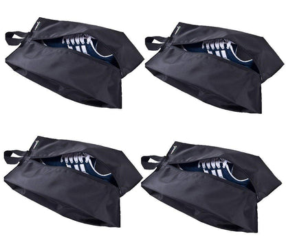 Misslo Portable Nylon Travel Shoe Bags with Zipper Closure Large Shoes Storage Organizers Pouch for Travel Accessories (4 Packs, 15 inch)