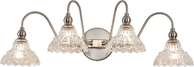 Brushed Nickel Bathroom Vanity Lights Vintage Vanity Lighting Fixtures Pciture Light for Bathroom Bedroom Hallway Living Room