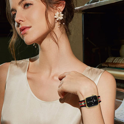 MOINSPIRE Designer Leather Bands with Charms Compatible with Apple Watch 38mm 40mm 41mm 42mm(S11/10) Women Men Genuine Leather Strap Elegant Wristbands for iWatch Series 11/10/9/8/7/6/5/3/2/1/SE/Ultra