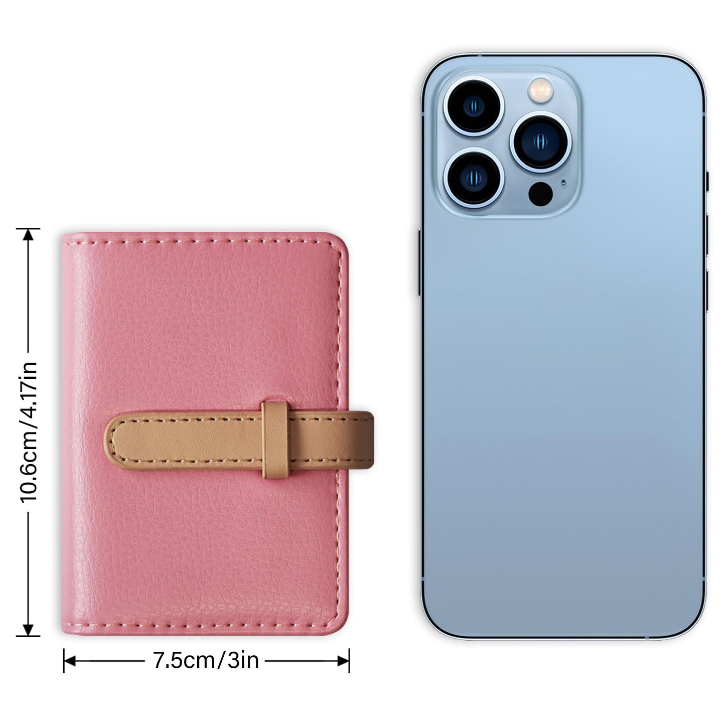 FORYEE Credit Card Holder with 26 Suitable Slot, ID Card Case PU Leather Wallet for Women Men Business Organiser Pocket (Pink)
