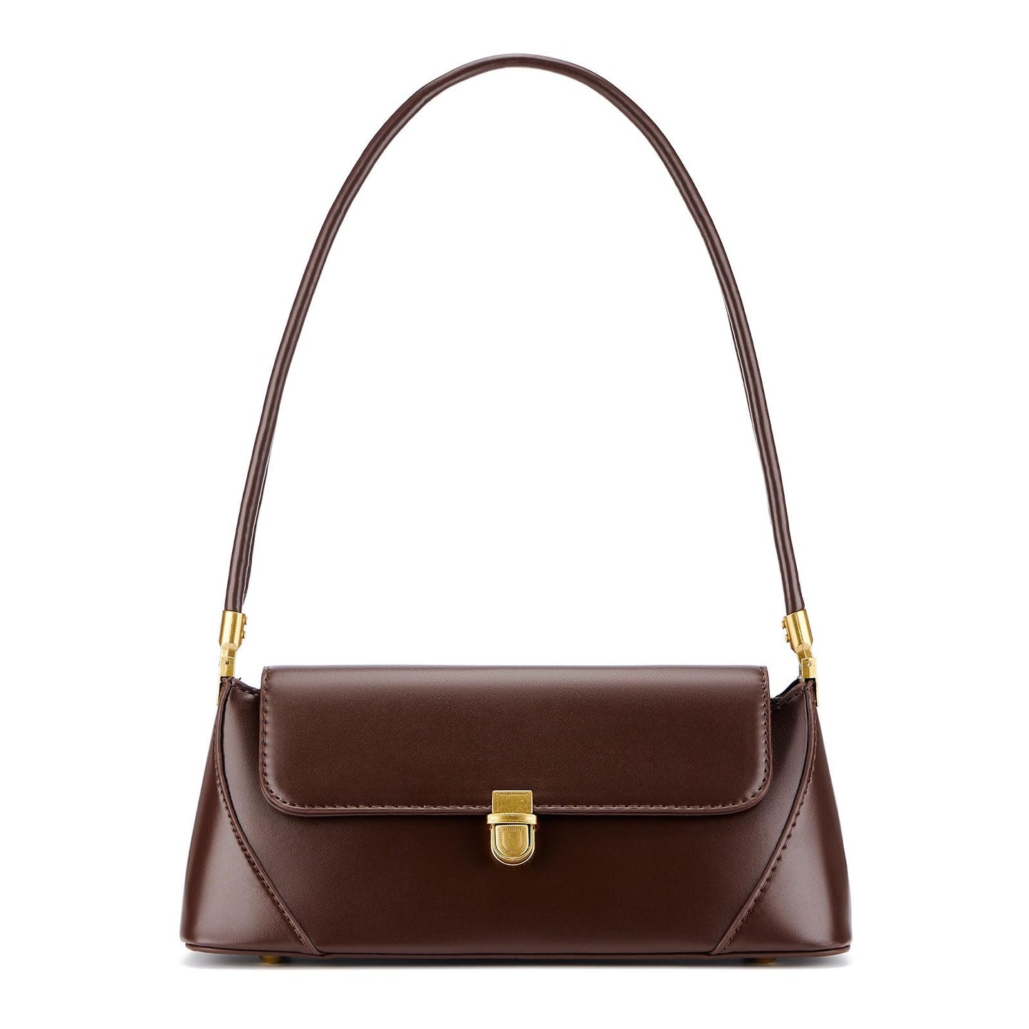 WEIMZC Shoulder Bag for Women Vintage Purse Fashion Classic Vegan Leather Clutch Tote Retro Handbag(Brown)