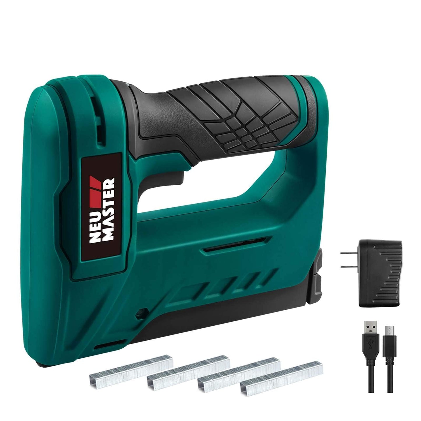 NEU MASTER Electric Staple Gun for Wood - Cordless Stapler Gun with T50 Staples, USB Charger, Heavy Duty Satple Gun for Upholstering, Crafts, DIY, Carpentry, Material Repair