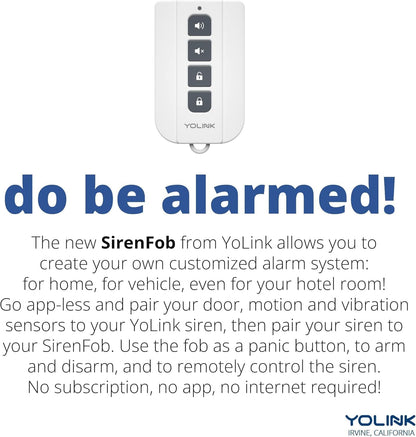 YoLink Outdoor Security Siren & Smart Alarm Controller Kit - Loud 110 dB, Wireless, Battery-Powered, 1/4 Mile Range, Android-iOS App, Alexa, Google, IFTTT, Home Assistant, Hub Required!