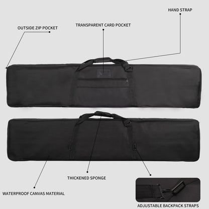 SPG Archery Recurve Bow Case for Longbow and Traditional Bow, 2 Sizes Longbow Bag Full Length Traditional Recurve Bow Cases for Youth and Adults with Pocket to Store Arrow Quiver (59 Inch)
