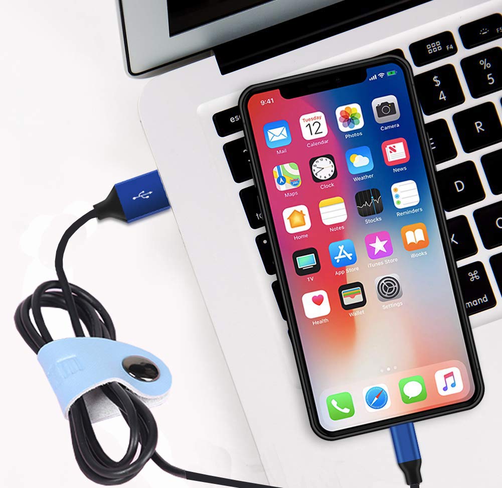 Seabaras Genuine Leather Cord Organizer,Cord Keeper,Cable Organizer USB Holder,Cable Management,Cable Straps,Earbud case,wrap Headphone,Headset Winder,Phone Earphone Cable Ties (Set of 5) (White)