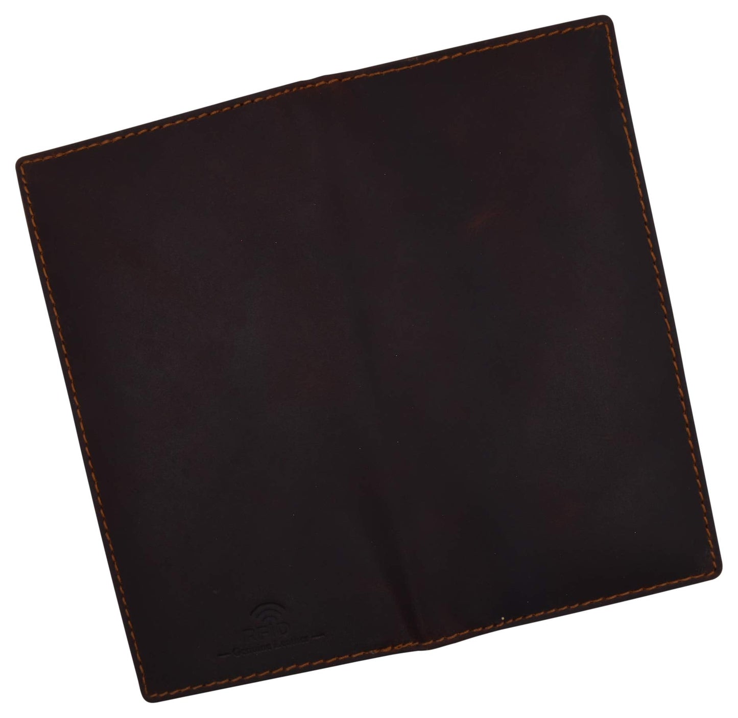 MARSHAL Genuine Leather Checkbook Cover Case #156-cr (Vintage Brown)
