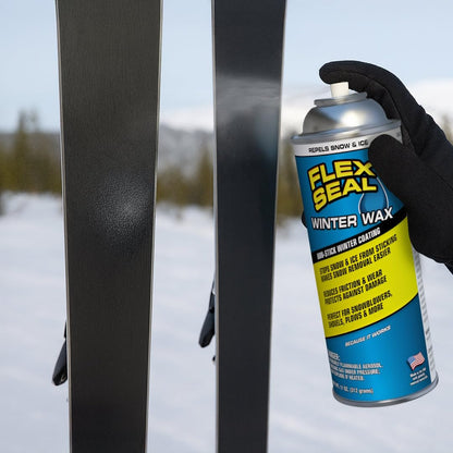 Flex Seal Winter Wax, Repels Snow and Ice, Non-Stick Winter Coating, Shovels, Plows, Snowblowers, Skis and Snowboards, Metal, Fiberglass, Painted and Plastic Surfaces, Clear, 11 oz, Pack of 1