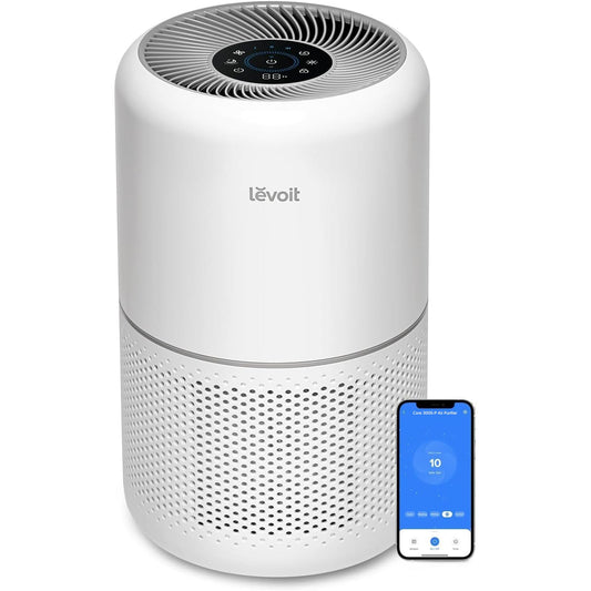 LEVOIT Air Purifier for Pets, Home, Large Rooms, and Bedrooms, HEPA Sleep Mode, AHAM VERIFIDE, Efficient Filter for Pet Dander, Odors, Captures Smoke, Dust, Mold, Pollen, Pet Lock, Core P350-P, Grey