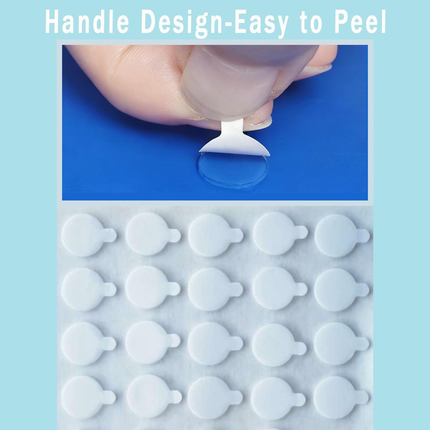 MPresh Sticky Tack Dots Easy to Peel, 504 Pcs Clear Museum Putty Gel Double Sided Mounting Putty Sticker for Action Figures Wall Hanging, Crafts, Balloons, Poster, Decorations