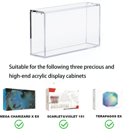Magnetic Acrylic Display Case for Mega CHARZRD X ex Ultra-Premium Collection UPC and 151 UPC – 8mm/5mm Thick Acrylic with N52 Magnets – Protective Display for Card Collection Boxes