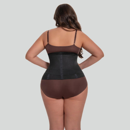 Sculpt Snatch 12" Long Torso Waist Trainer - Sweat Girdle with Tummy Control & Postpartum Support, Abdominal Binder Shapewear(BLACK, L)