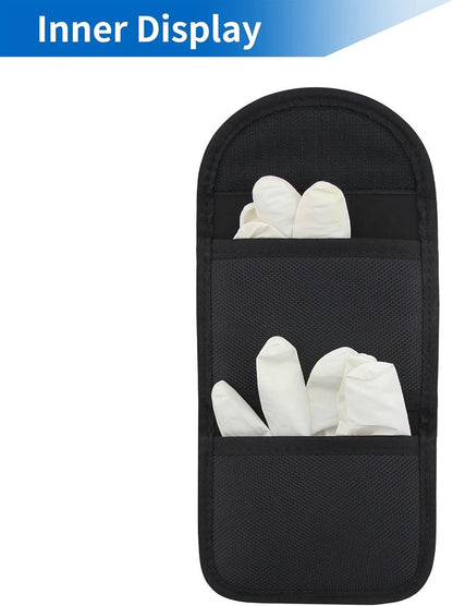 Double Glove Pouch - 1680D Nylon Holder for Duty Belt | Latex Disposable Pouch for Police & Firefighters