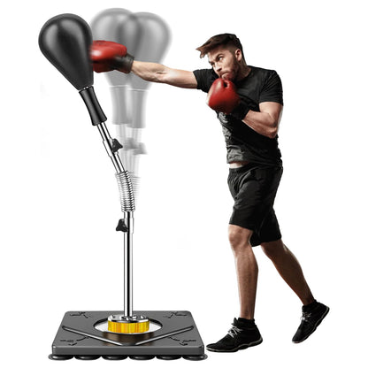 MidFerry Punching Bag for Adults and Kids - Height Adjustable Suction Cup Base Boxing Bag with Stand, Boxing Equipment Fitness, Reflex Bag Speed Bag for Training
