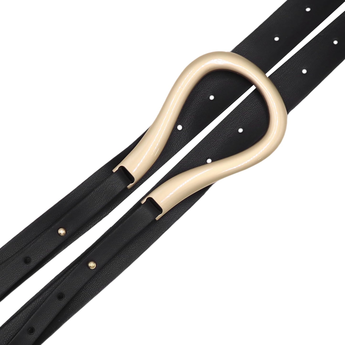 AIBEARTY Women PU Leather Waist Belt Horseshoe Buckle Large U-Shaped Adjustable Waist Cincher for Dresses Suits Coats