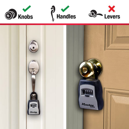 Master Lock Key Lock Box with Code, Outdoor Lock Box for Realtors, Property Managers and Landlords, Ideal for Short-Term Rentals, Key Safe Holds 5 Keys, 5 Pack, 5400EC5