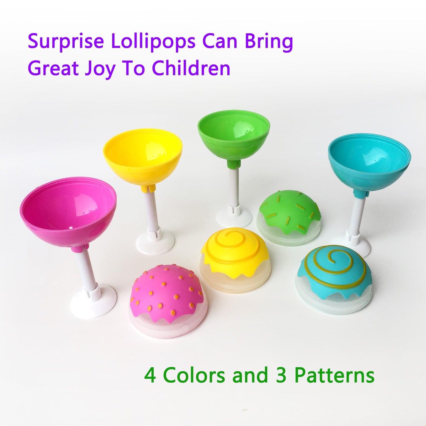 LILIDASO Empty Medium Plastic Lollipop Container,12 PCS Christmas Gift Party Favor Container,Fillable Mini Candy Box, Cute Container for Party, Suprise Gift , Birthday gift
