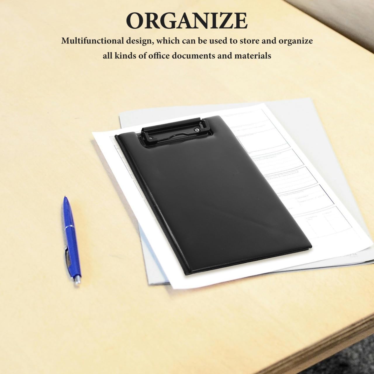 PRETYZOOM Pu Foldable Clipboard Folder A5 Nursing Clipboard with Storage Pocket Waterproof Office Writing Pad for Students Teachers Classroom Use