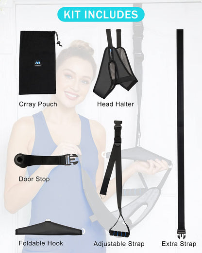 comness Cervical Neck Traction Device Over Door for Home Use, Portable Neck Stretcher Hammock for Neck Pain Relief, Physical Therapy AIDS for Neck Decompressor.
