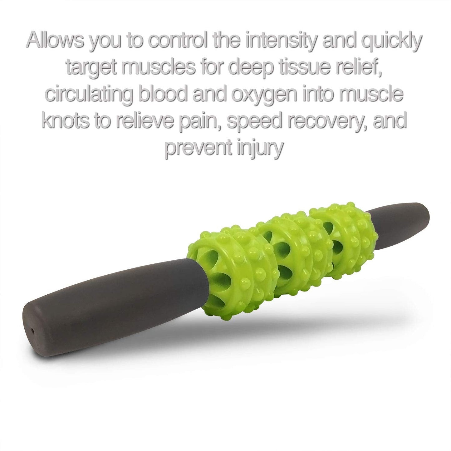 321 STRONG 5 in 1 Foam Roller Set with Hollow Core Deep Tissue Massager, Muscle Roller Stick, Stretching Strap, Spikey Plantar Fasciitis Ball, and Carry Bag, with 4K eBook