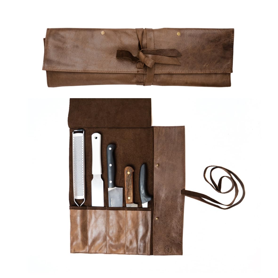 GauchoLife Leather Chef Roll (Leather, Brown)