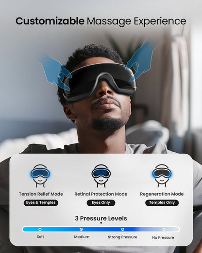RENPHO Eye Massager with Heat and Cooling for Migraines, Eyeris 3 Voice Control Eye Mask FSA HSA Eligible, Eye Care Device with DIY Massage Setting, Birthday Gifts for Women/Men, Reduce Dry Eyes