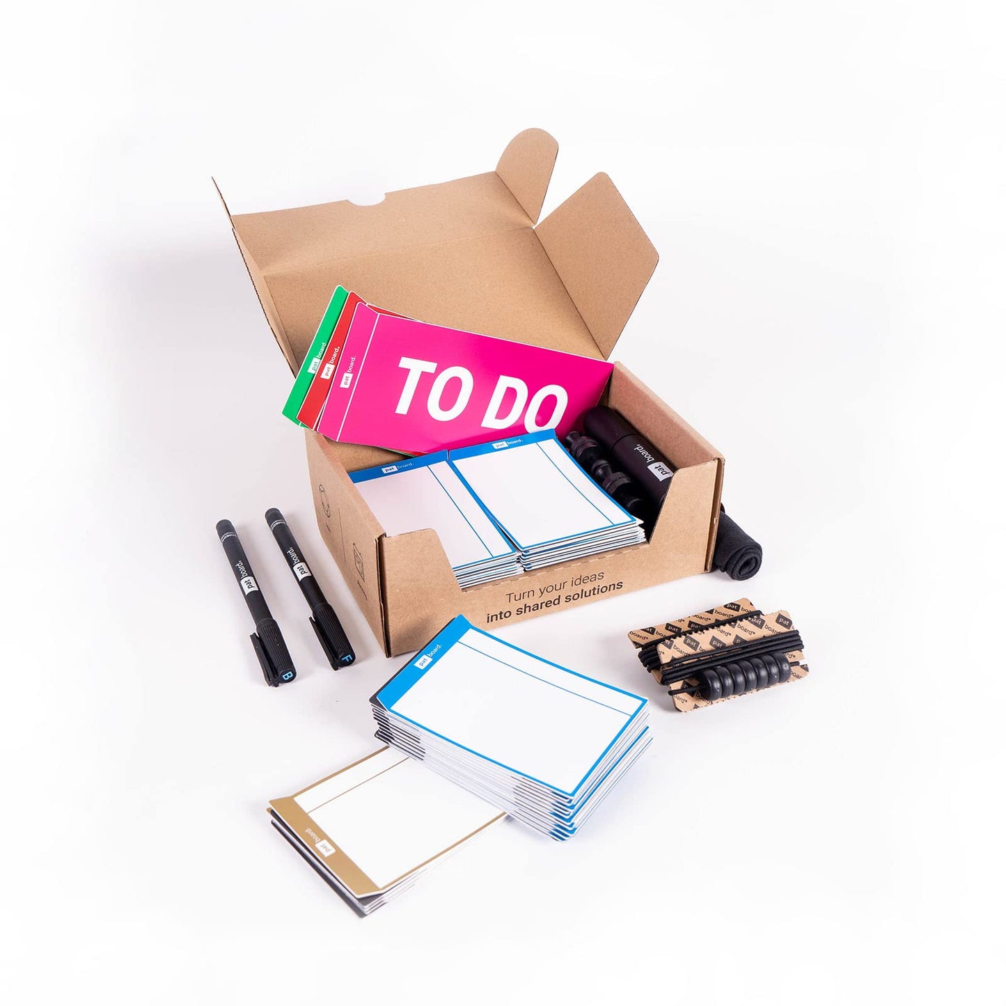 PATboard Scrum Board and Kanban Board - Basic Toolset Magnetic – Agile Magnetic Cards and Kanban & Scrum Tools – Reusable Magnets Scrum Board kit - for Office whiteboards and Metal Surfaces