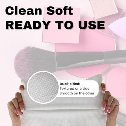 50 Pack Large Disposable Face Towels, Facial Wipes, Super Soft and Thick