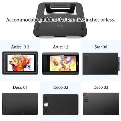 XPPen AC42 Graphics Tablet Stand - Laptop & Mobile Device Holder for XPPen Artist10 2nd, Artist12, Artist13.3 Pro, Artist13.3 Pro V2 - Suitable for 9"-14" Devices