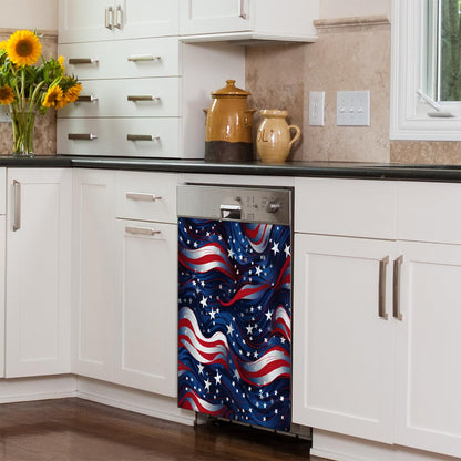 YPPAHHHH Dishwasher Magnet Cover 4th Of July American Independence Day Decorative Magnetic Dishwasher Door Cover Panel for Kitchen Home Decor Refrigerator Decals Washing Machine stickers 23"x26"