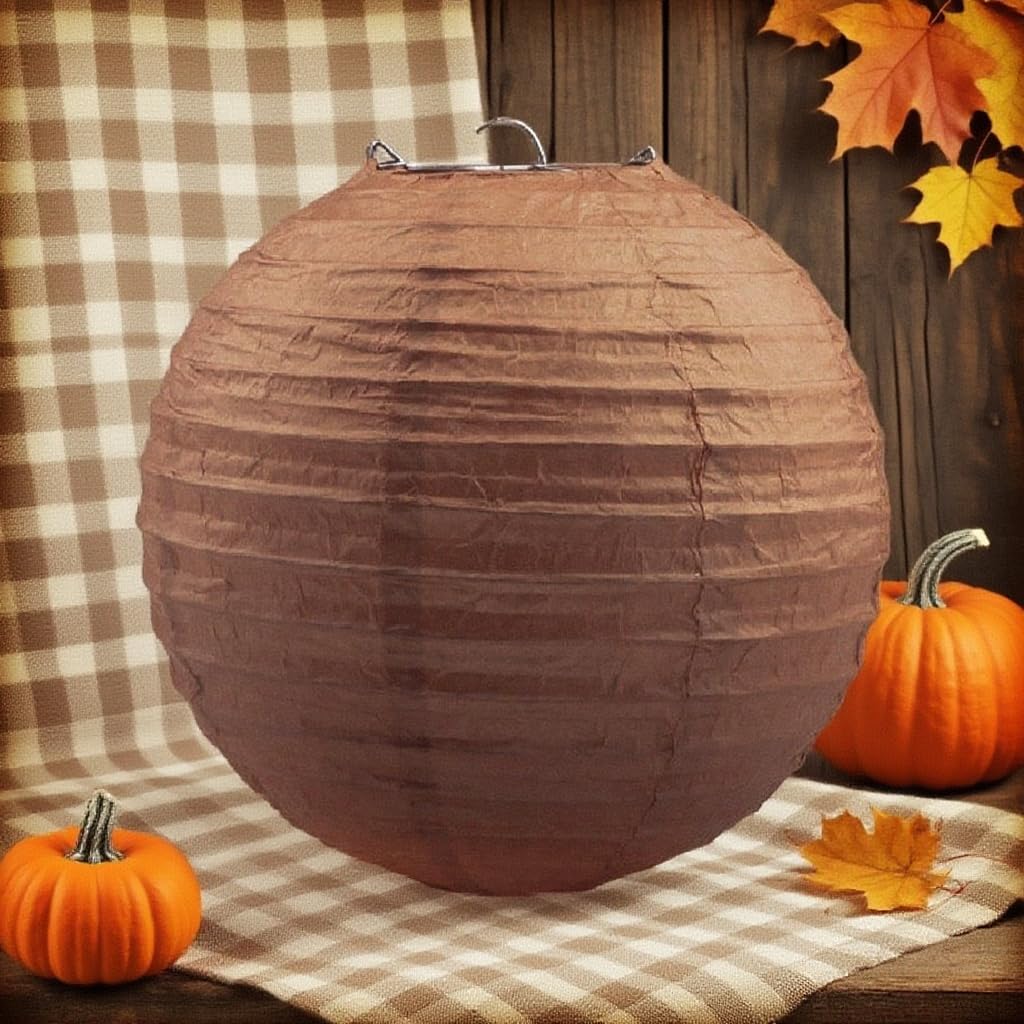 25 Pack Paper Lanterns, Sizes of 4", 6", 8", 10", 12", Hanging Lanterns Decorations Ball Lanterns for Home Decoration, Birthday Party and Wedding Decorations (Coffee)