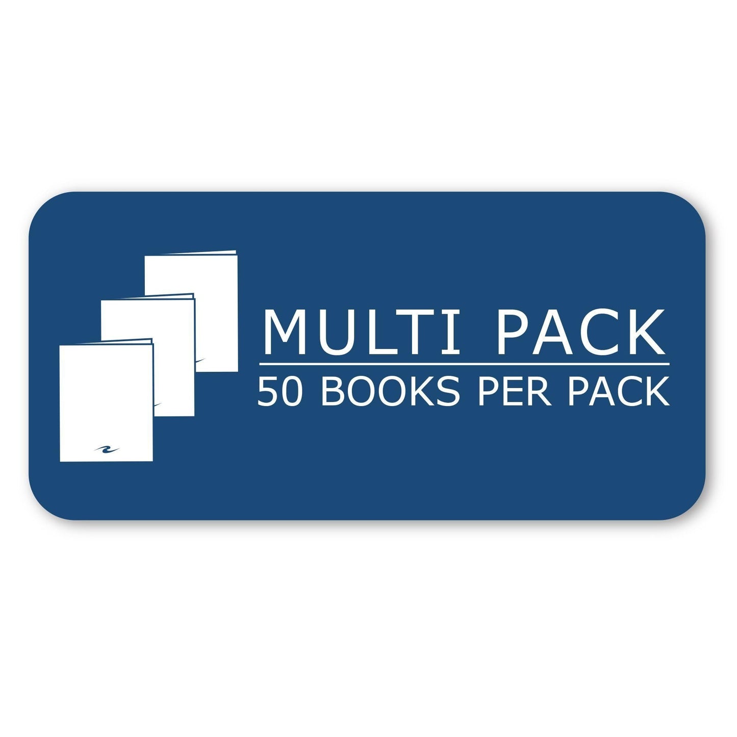 ROARING SPRING Exam Blue Books, 50 School Examination Booklets, 8.5" x 7", 6 Sheets/12 Pages, Wide-Ruled with Margin Student Testbook, Made in USA