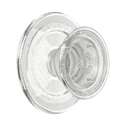 PopSockets Phone Grip for MagSafe with Kickstand, Magnetic Stand, Swappable Top, Secure Hold for iPhone MagSafe Cases, Phone & Tablet Grip - Clear