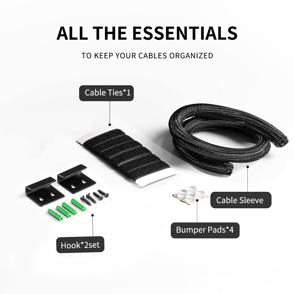 HomeBliss Large Cable Management Box-Stylish Wire Organizer, Wire Concealer and Wire Management Box-Wire Management Box with Protective Sleeve (Brown)