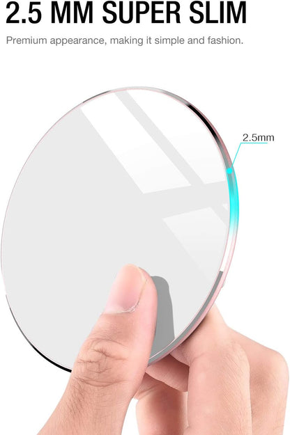 TOZO Wireless Charger 15W Max Fast Wireless Charging Pad Compatible with iPhone 16/16 Plus/16 Pro Max /15/14/13/SE/12 Series, Samsung Galaxy S24/S23/S22 Series (No AC Adapter), Matte Rose Gold