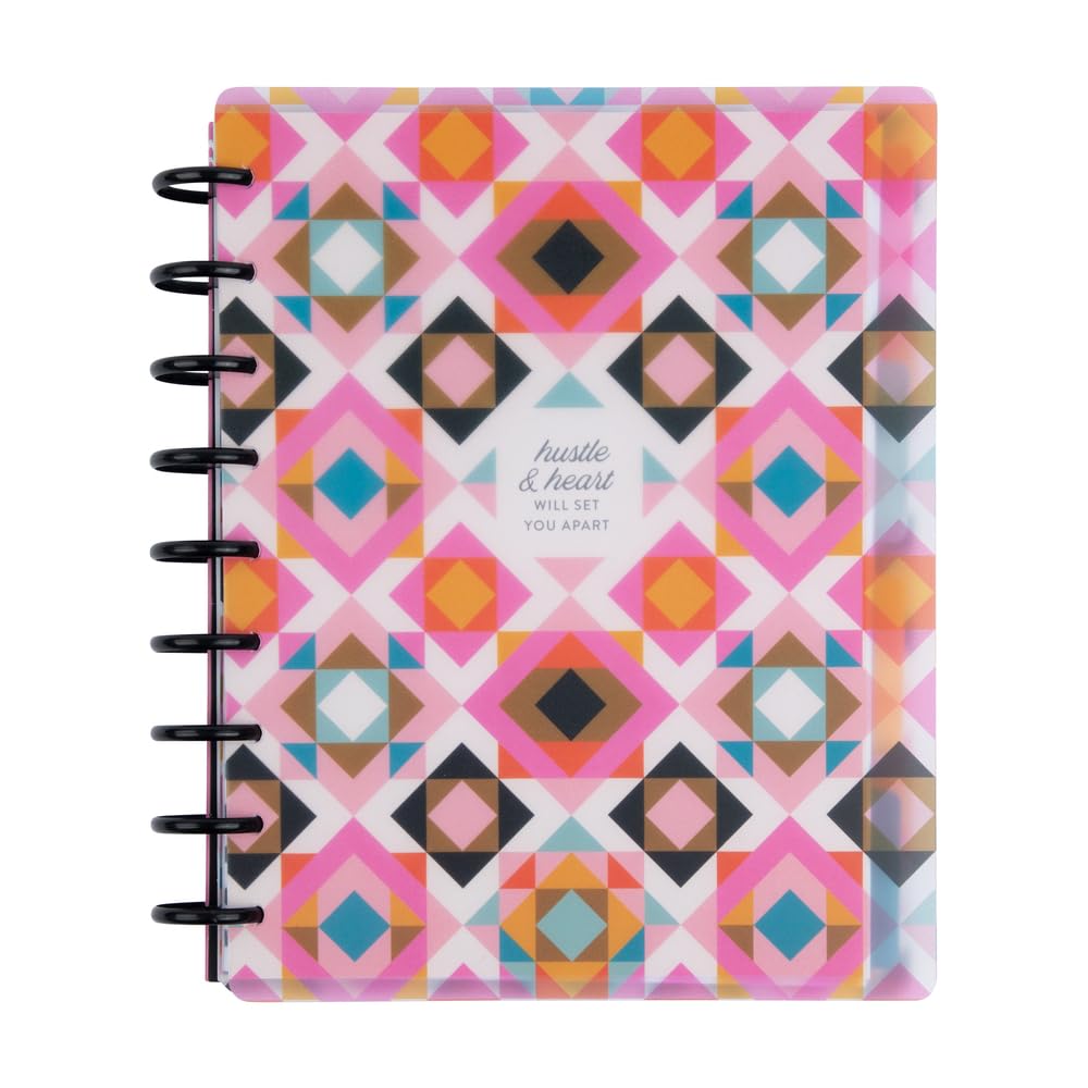 Happy Planner Undated Plans + Notes Monthly Planner Notebook Journal, 4-Month Planner, Homespun Theme, Classic Size, 95 Pages, 4 Dividers, 12 Planner Sticker Sheets, 7" x 9 3/4"