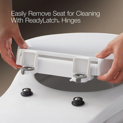 KOHLER 4639-RL-NY Cachet ReadyLatch Round Toilet Seat Soft Close, Dune (Pack of 2)