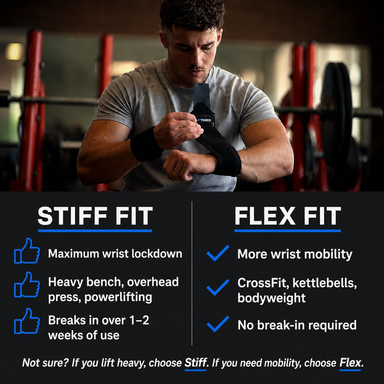 Rip Toned 18" Wrist Wraps for Weightlifting - Small Floral Flex, USPA