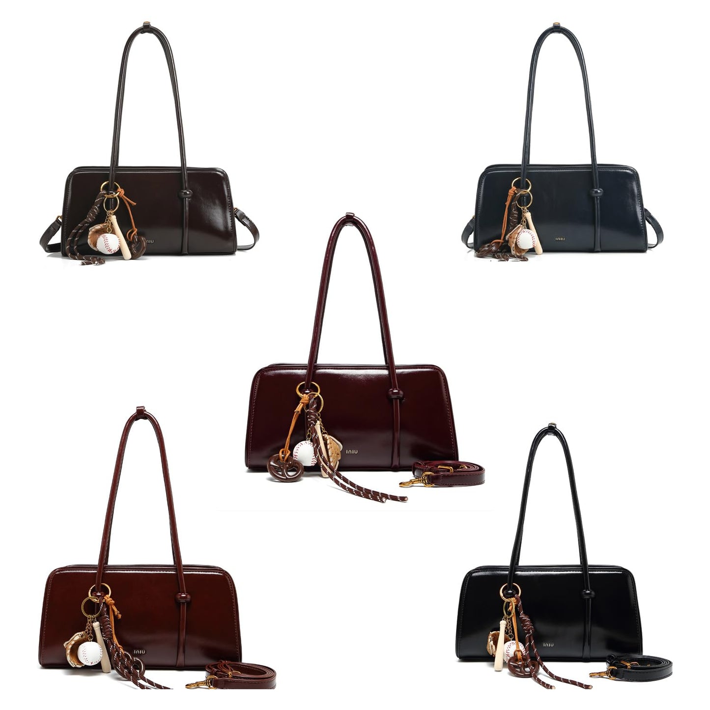 RTPRTP Brown Purse for Women, Small Faux Leather Top Handle Handbag with Crossbody Strap, Retro Satchel Shoulder Bag for Everyday Work and Going Out (brown)