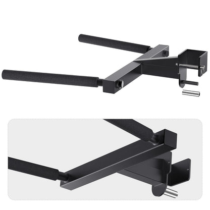 SELEWARE Y-Shaped Dip Bar for 3"x3" Power Rack with 5/8" or 1" Holes, Heavy Duty Dip Bar Attachment with Non-Slip Grips, Squat Rack Accessories for Home Gym Strength Training & Upper Body Workouts