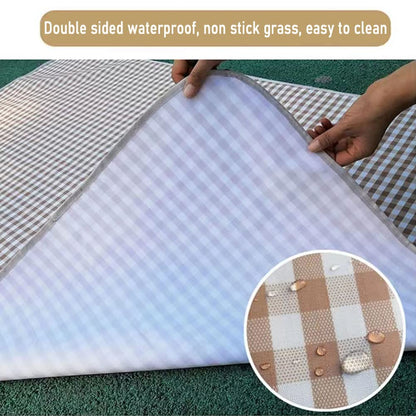 PUPOPIK Extra Large 80x80inch Outdoor Picnic Blanket, XL Foldable Waterproof Sand Beach Mat for Beach Camping Hiking Travel Family Concerts Portable Beach Blankets(Light Brown)